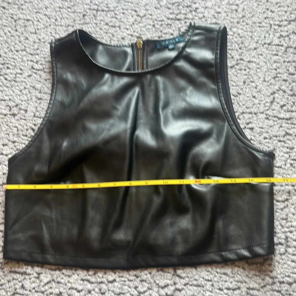 KIRIOUS Black Leather Top - Picture 8 of 10